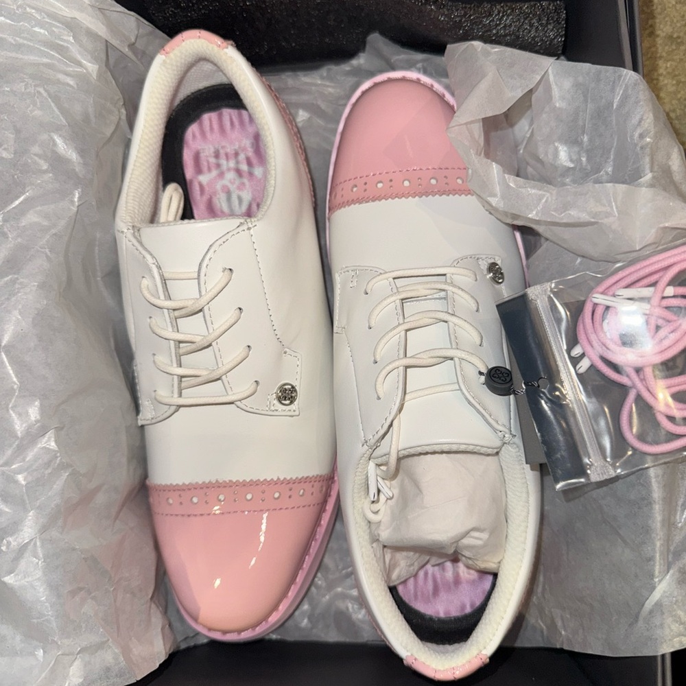 Brand New G/Fore Women's Pink and White Golf Shoes